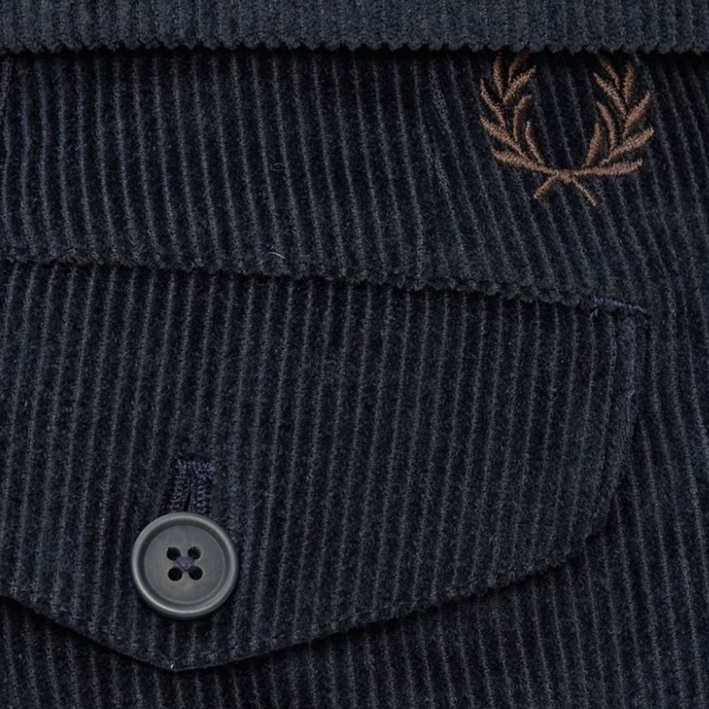 Tapered Corduroy Trousers - Navy