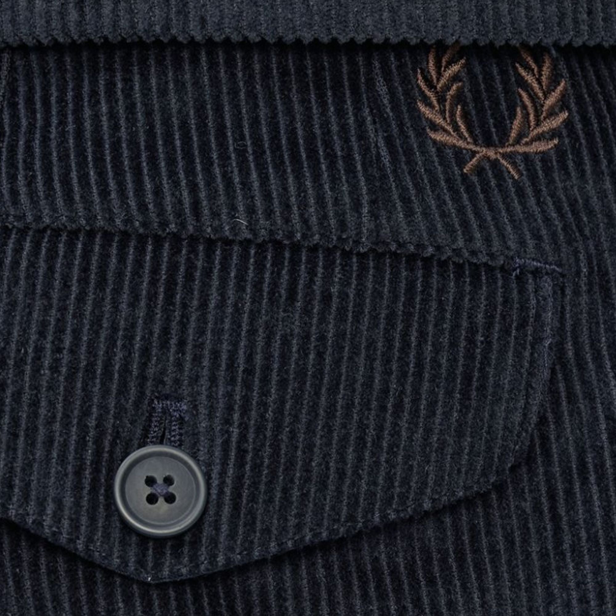 Tapered Corduroy Trousers - Navy
