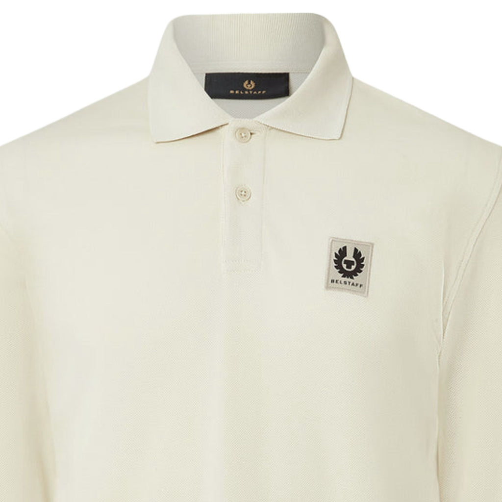 Long Sleeve Polo Shirt - Silver Birch