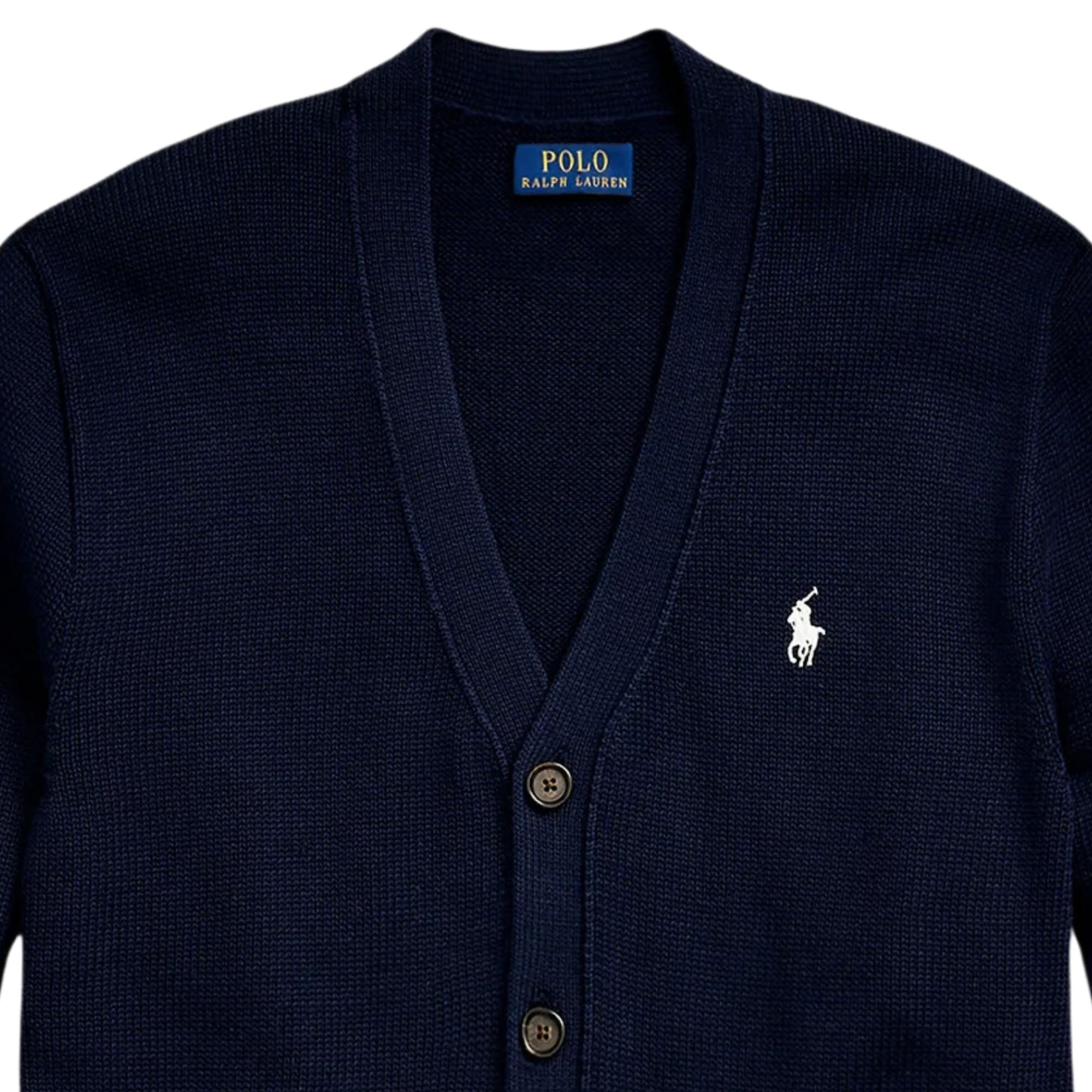 Polo Ralph Lauren V-Neck Cardigan - Navy – Stuarts London