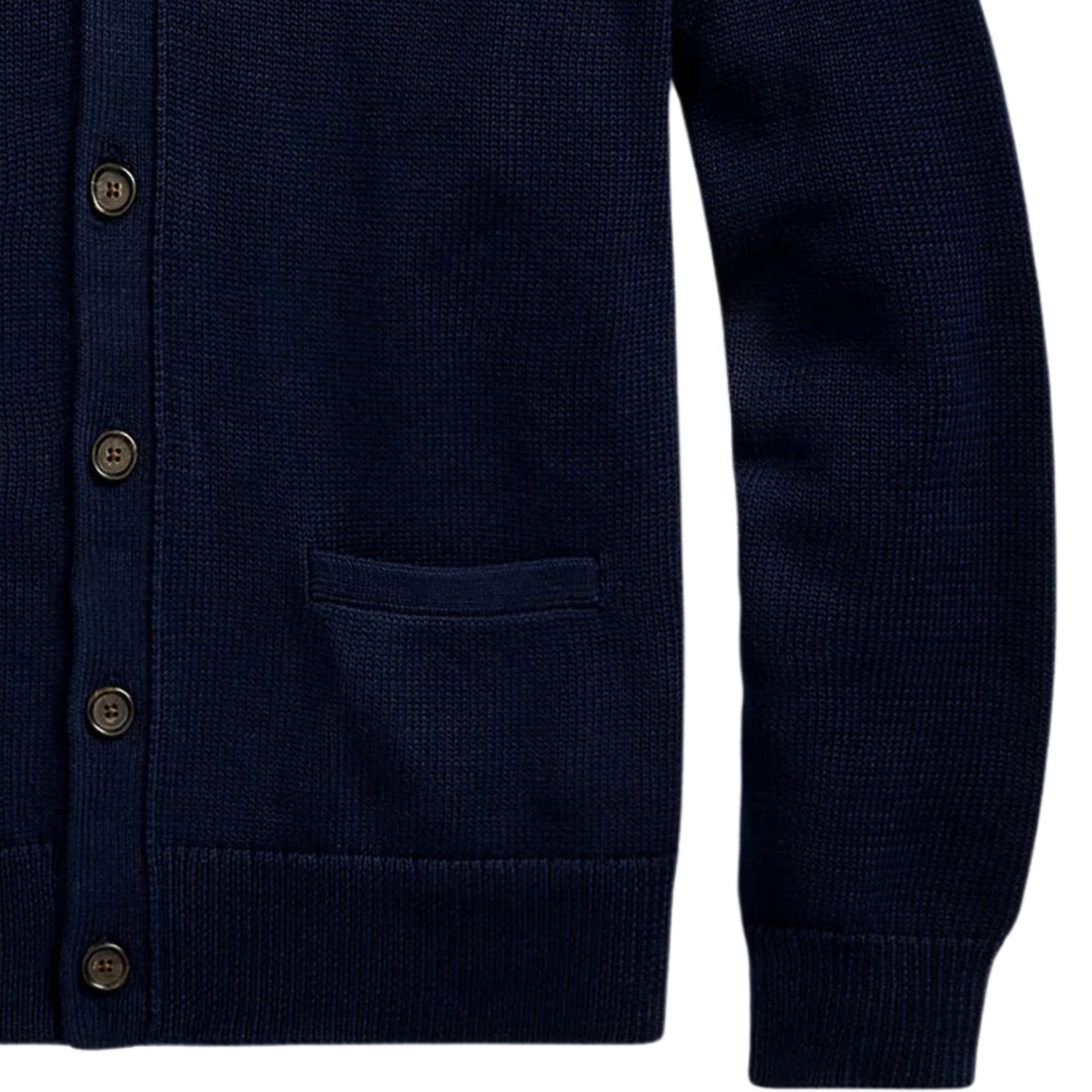 Polo Ralph Lauren V-Neck Cardigan - Navy – Stuarts London