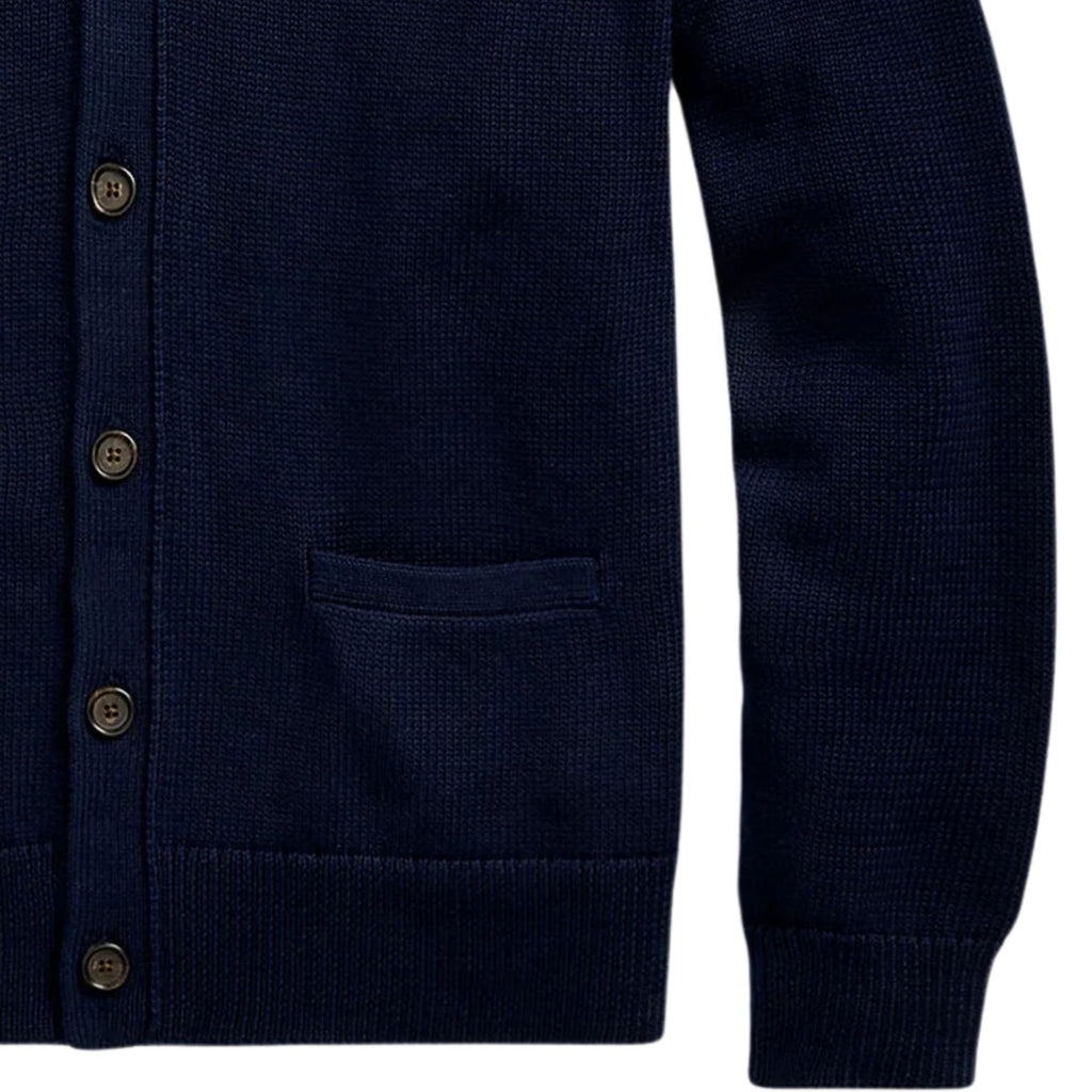 V-Neck Cardigan - Navy