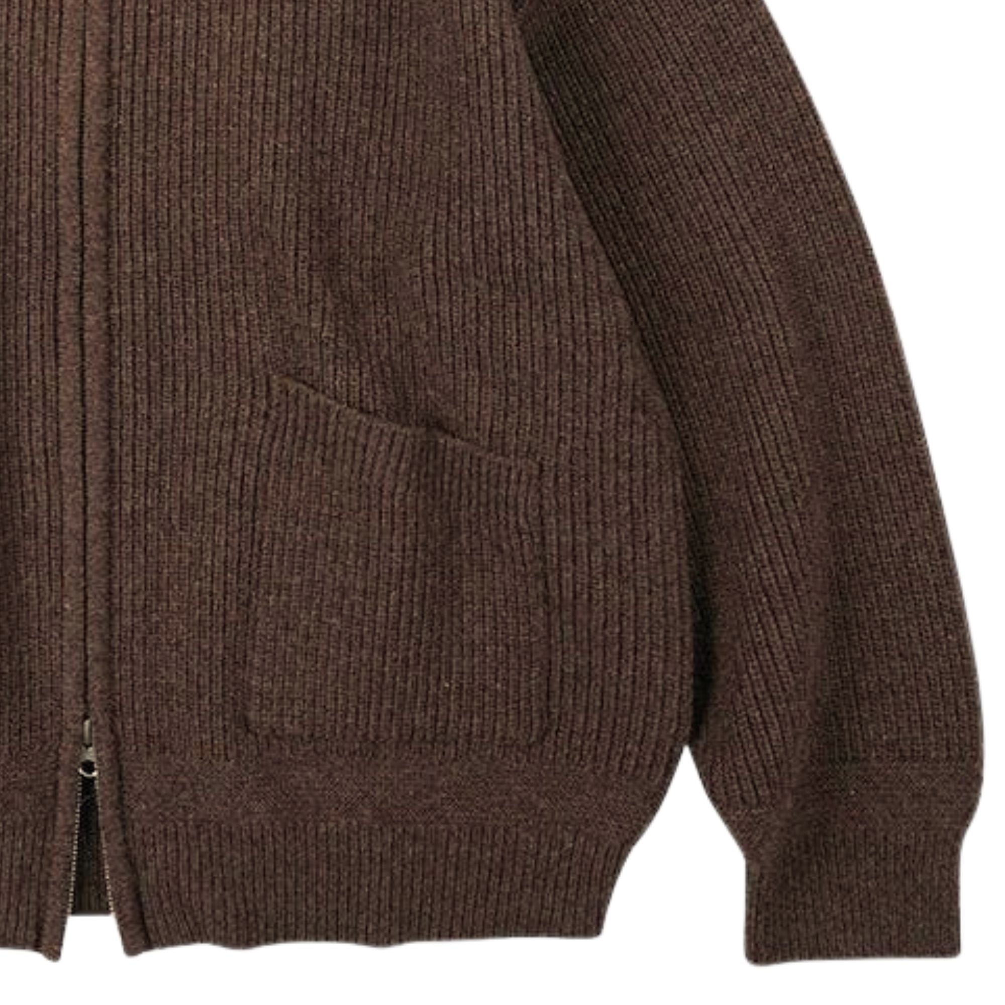 FrizmWORKS Wool Deck Zip Up Cardigan - Choco Brown – Stuarts London
