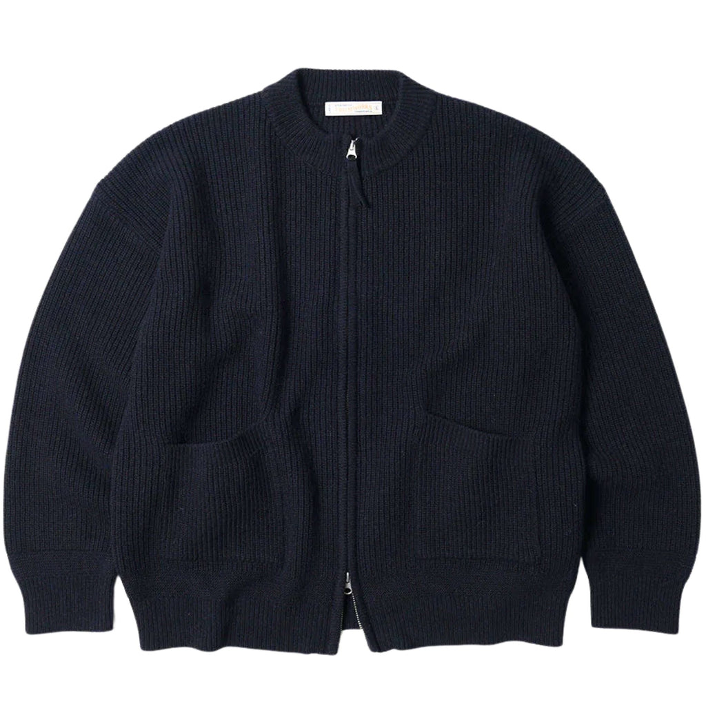 FrizmWORKS Wool Deck Zip Up Cardigan - Navy