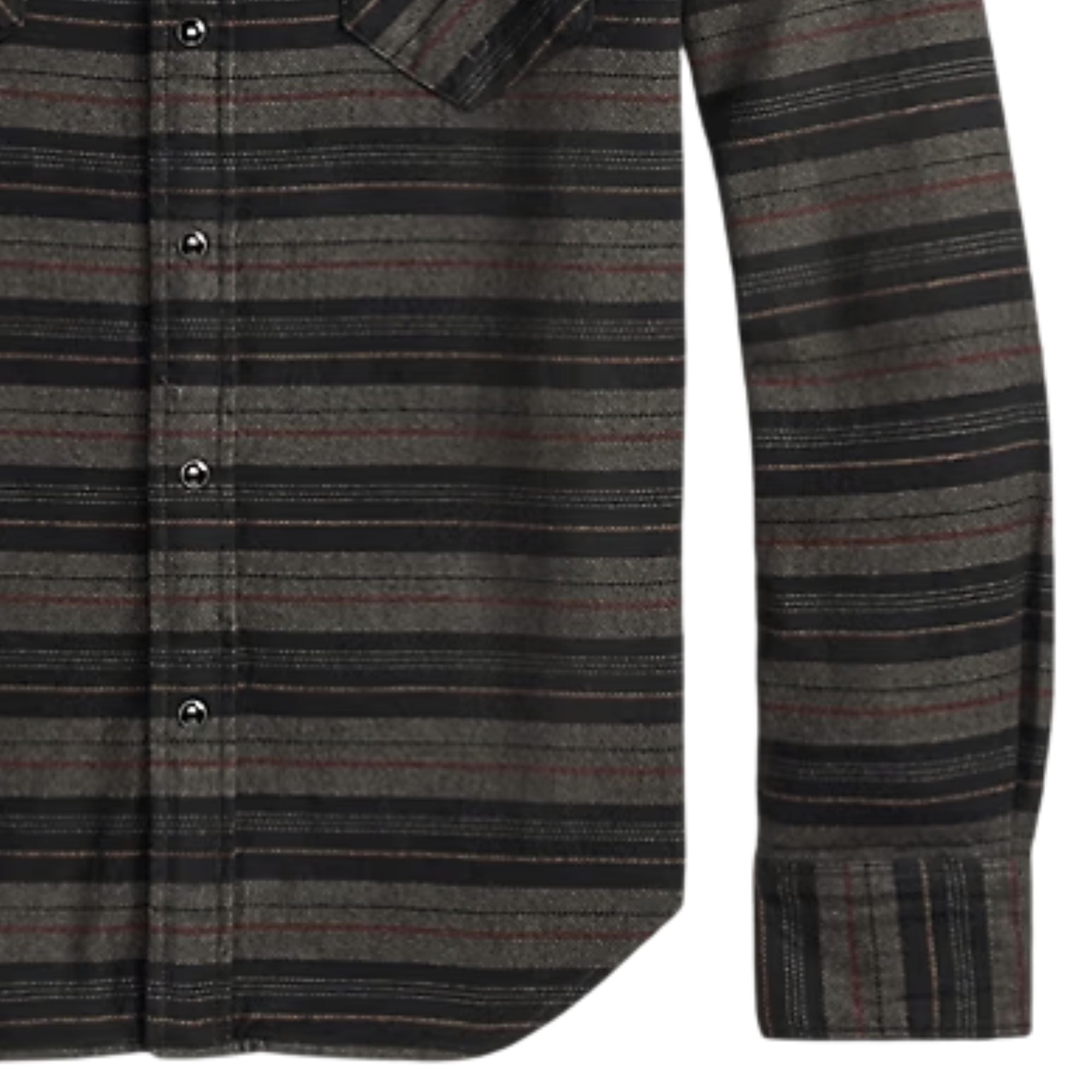 Slim Fit Plaid Twill Western Shirt - Navy