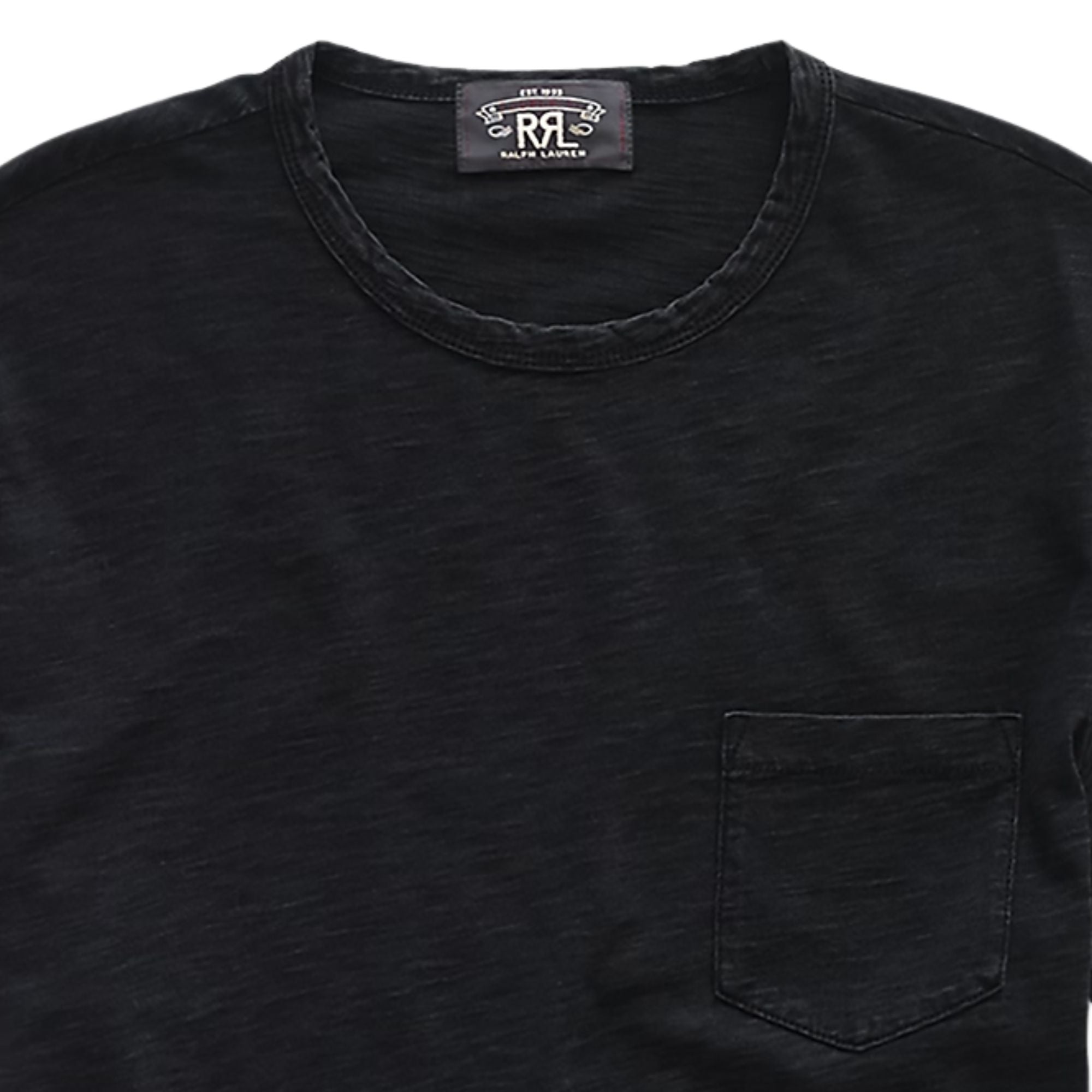 RRL by Ralph Lauren Indigo Jersey Pocket T-Shirt - Black Indigo