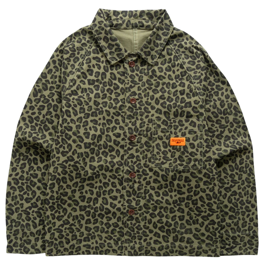 Service Works Patterned Front Of House Jacket - Leopard