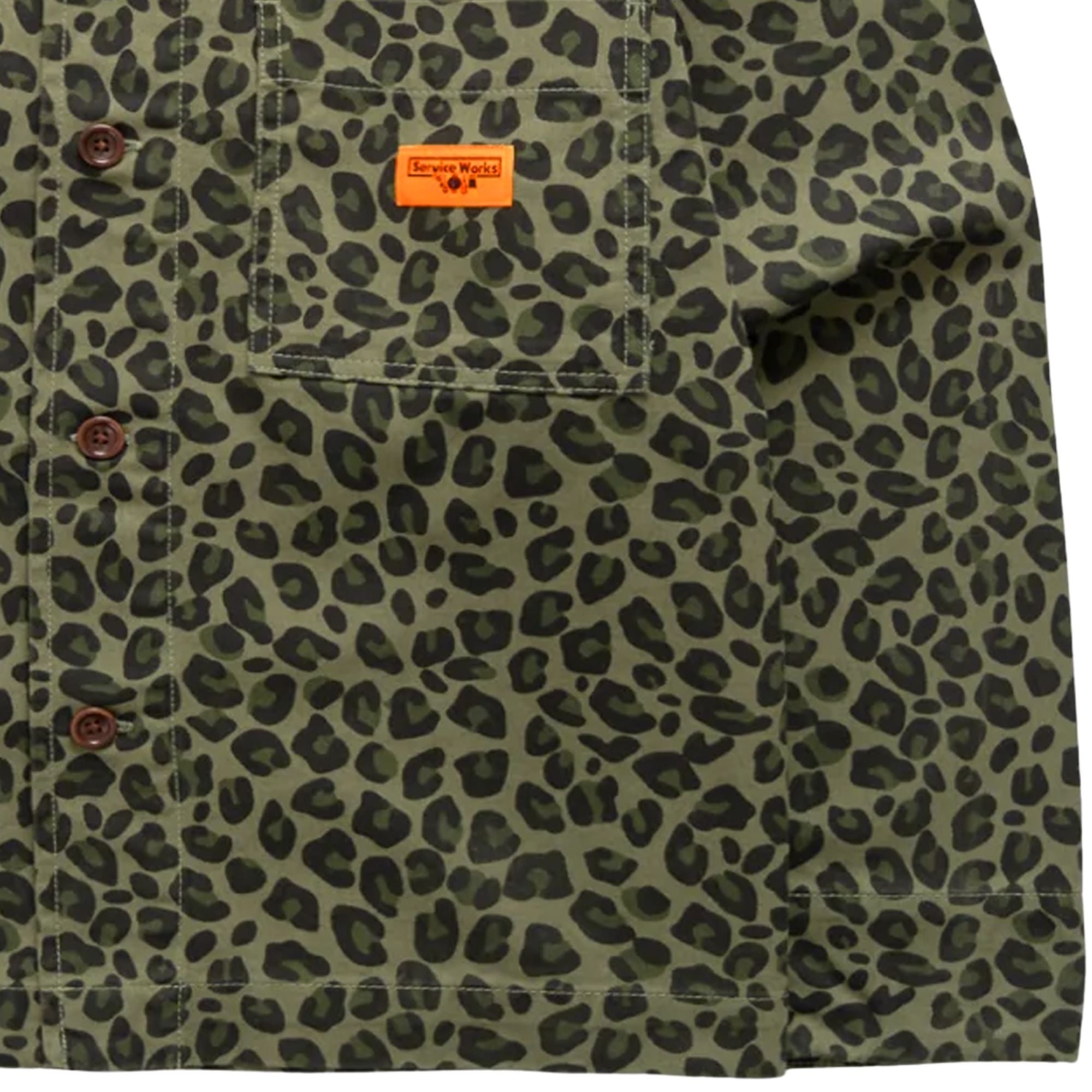 Service Works Patterned Front Of House Jacket - Leopard