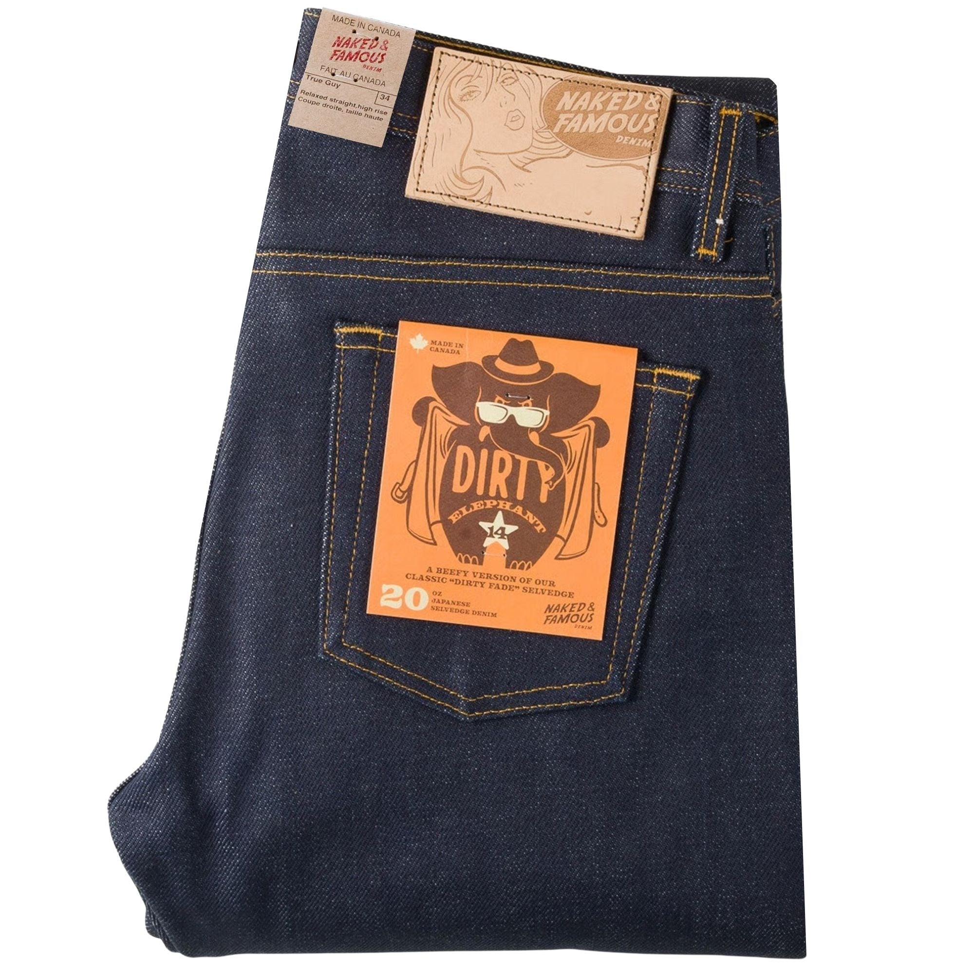 Naked and Famous Denim True Guy Elephant 14 