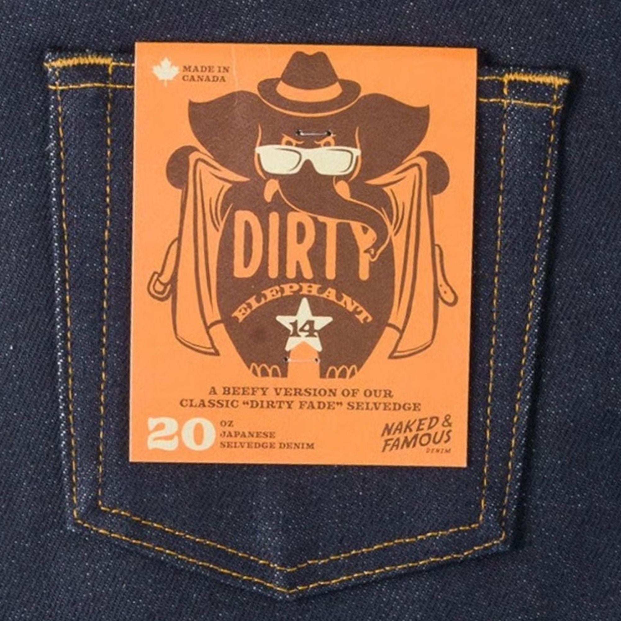 Naked and Famous Denim True Guy Elephant 14 
