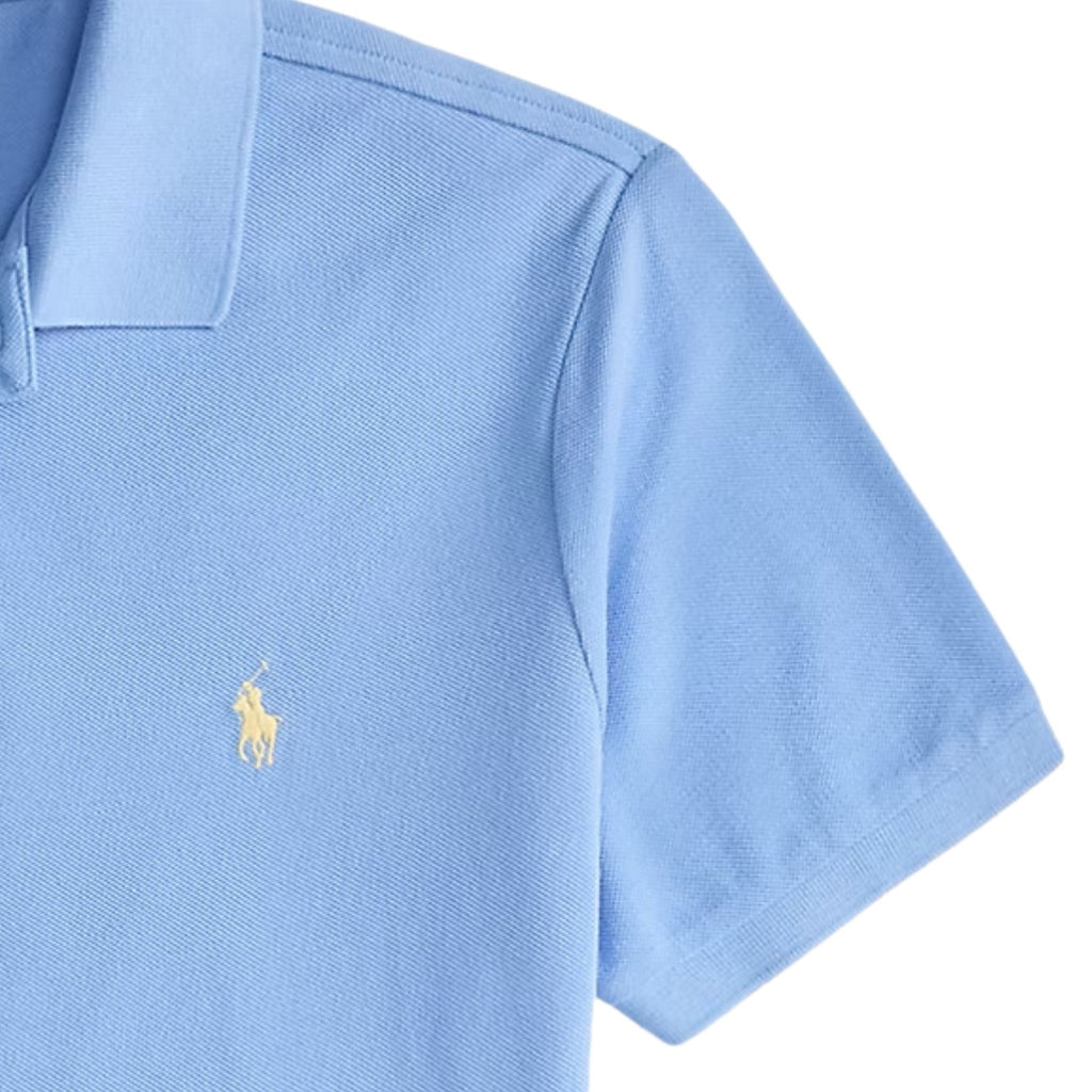 The Iconic Mesh Polo Shirt - Sky Blue