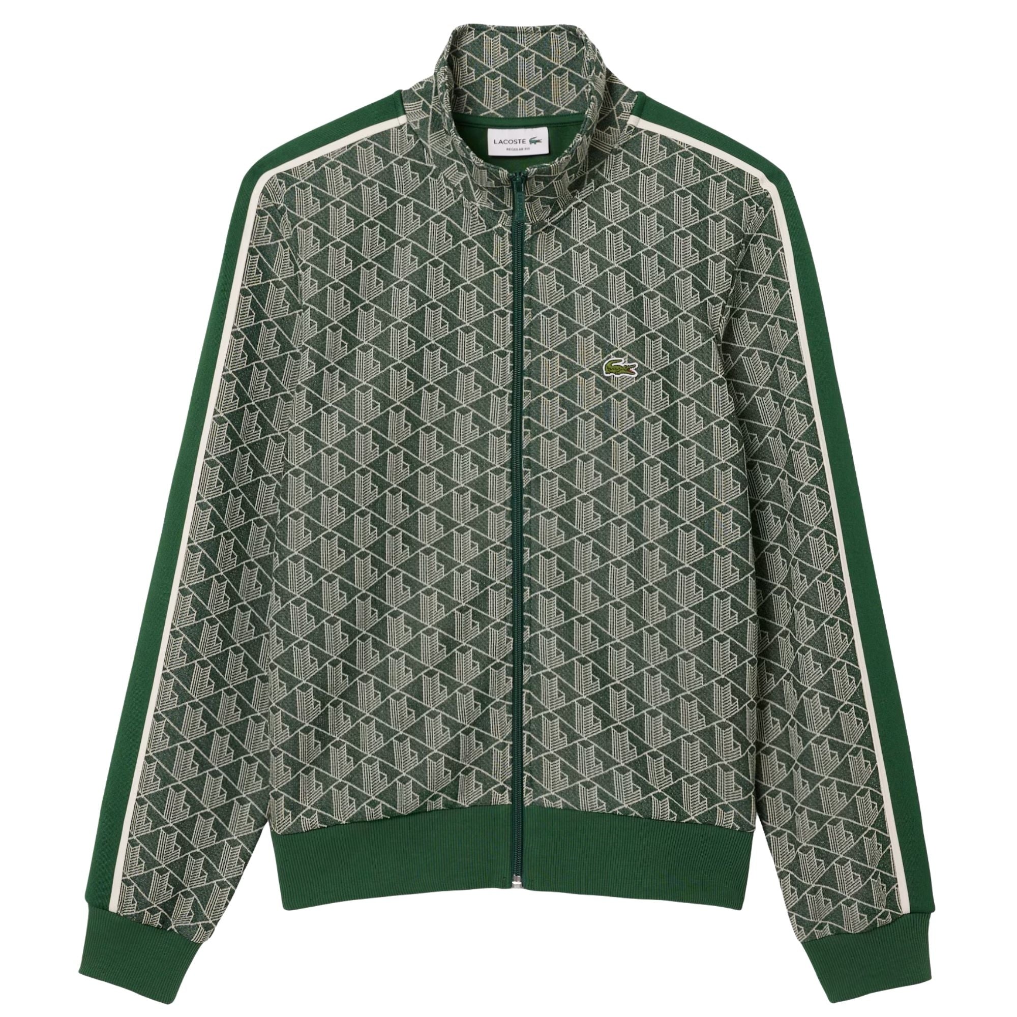 Paris Zip-Up Jacquard Track Jacket - Green – Stuarts London Paris Zip-Up Jacquard Track Jacket - Green – Stuarts London