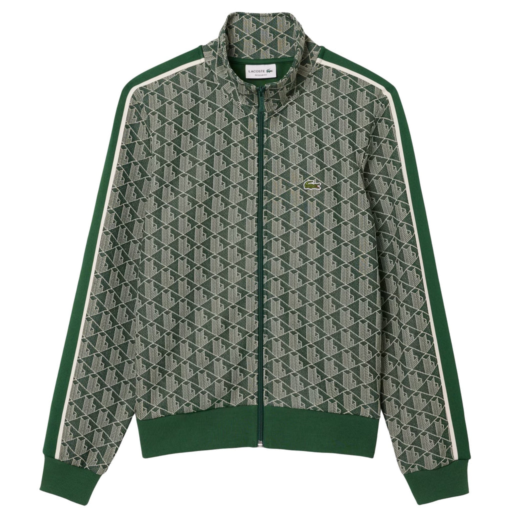 Paris Zip-Up Jacquard Track Jacket - Green
