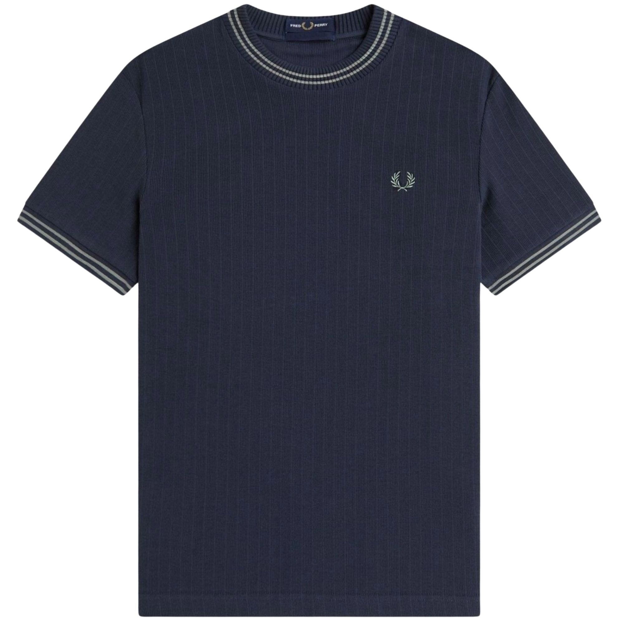 Ribbed Jersey T-Shirt - Navy
