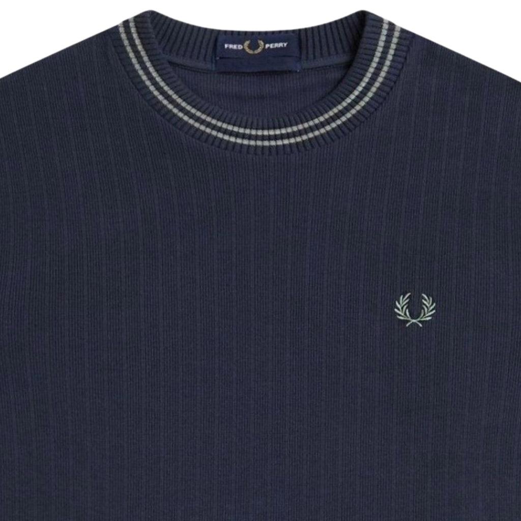 Ribbed Jersey T-Shirt - Navy