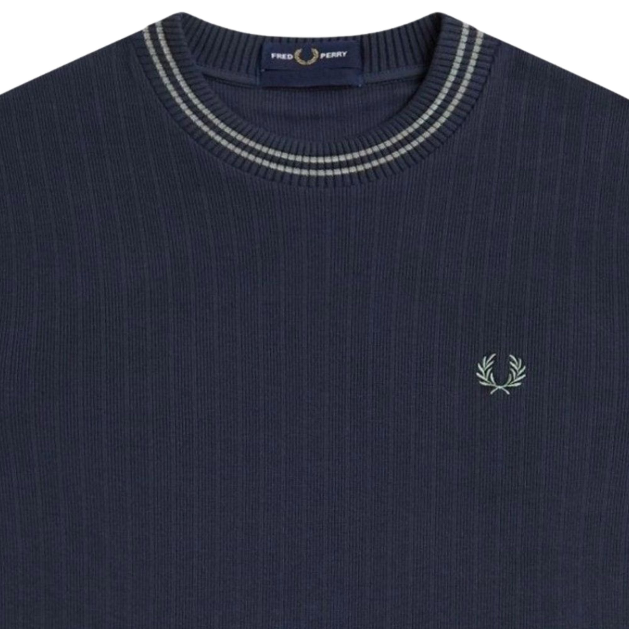 Ribbed Jersey T-Shirt - Navy