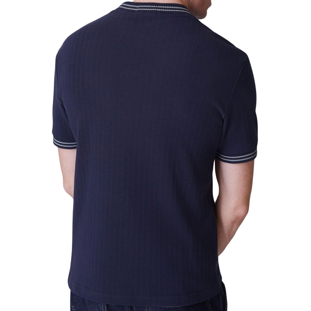 Ribbed Jersey T-Shirt - Navy