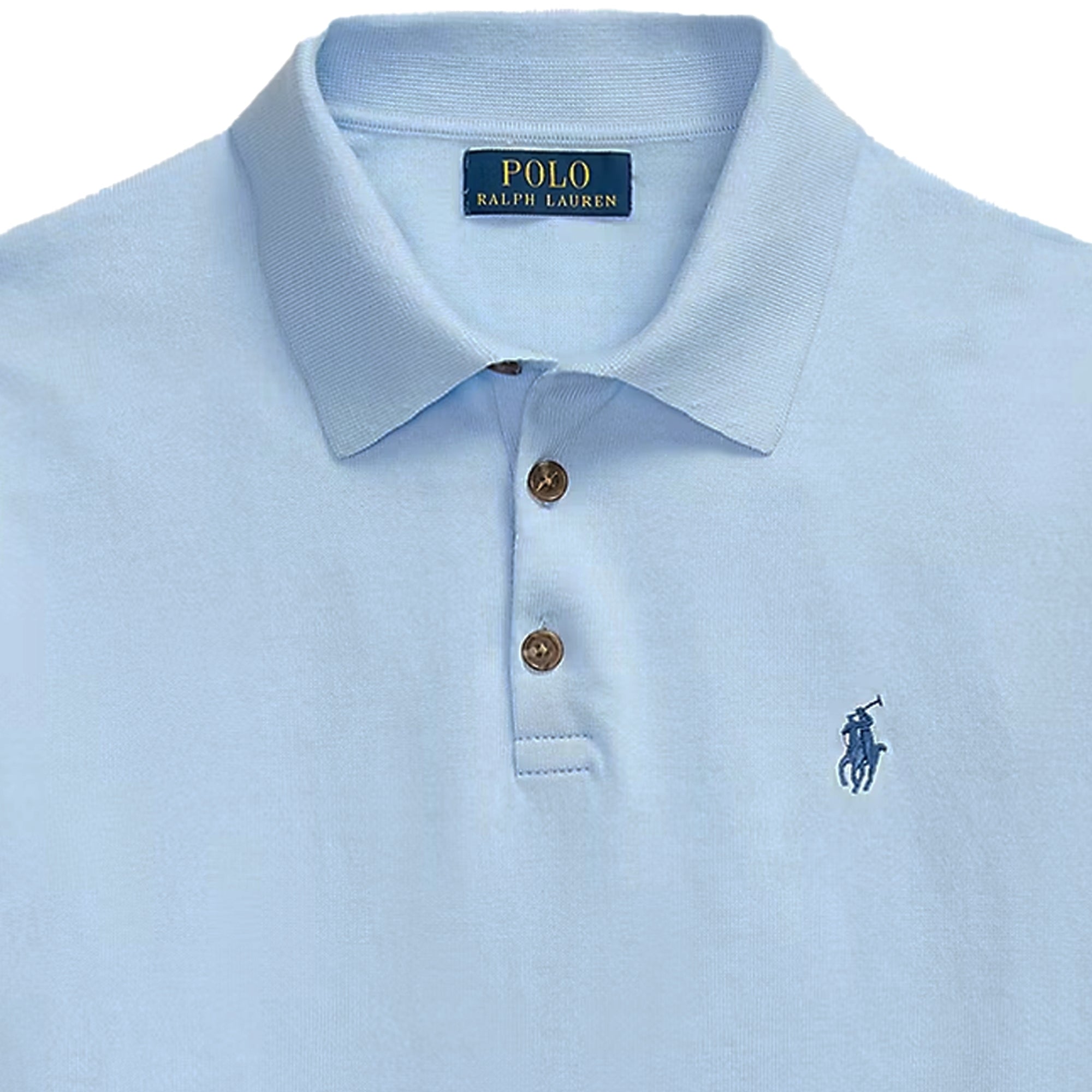 Polo Ralph Lauren Knit Polo - Blue – Stuarts London