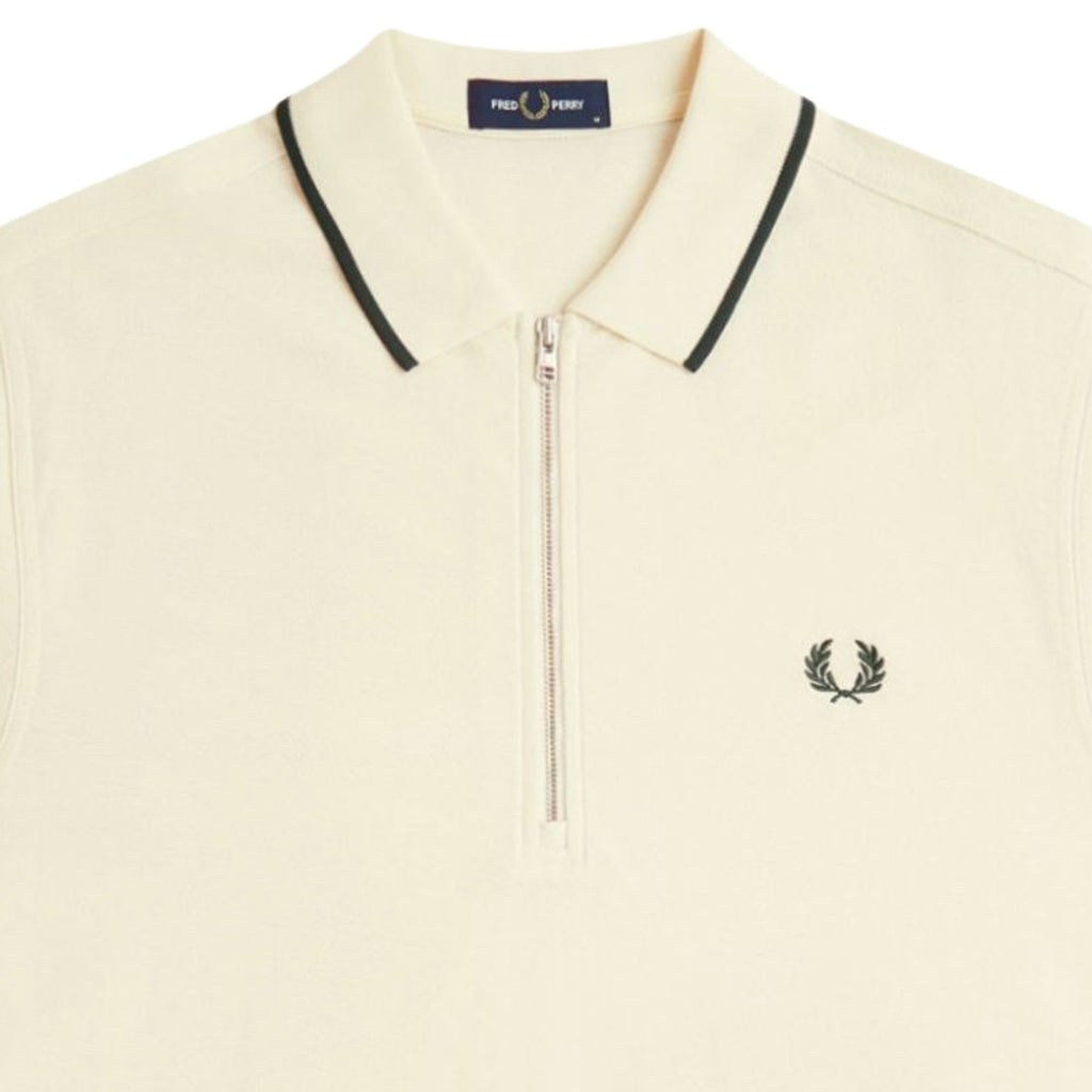 Crepe Pique Polo Shirt - Ecru