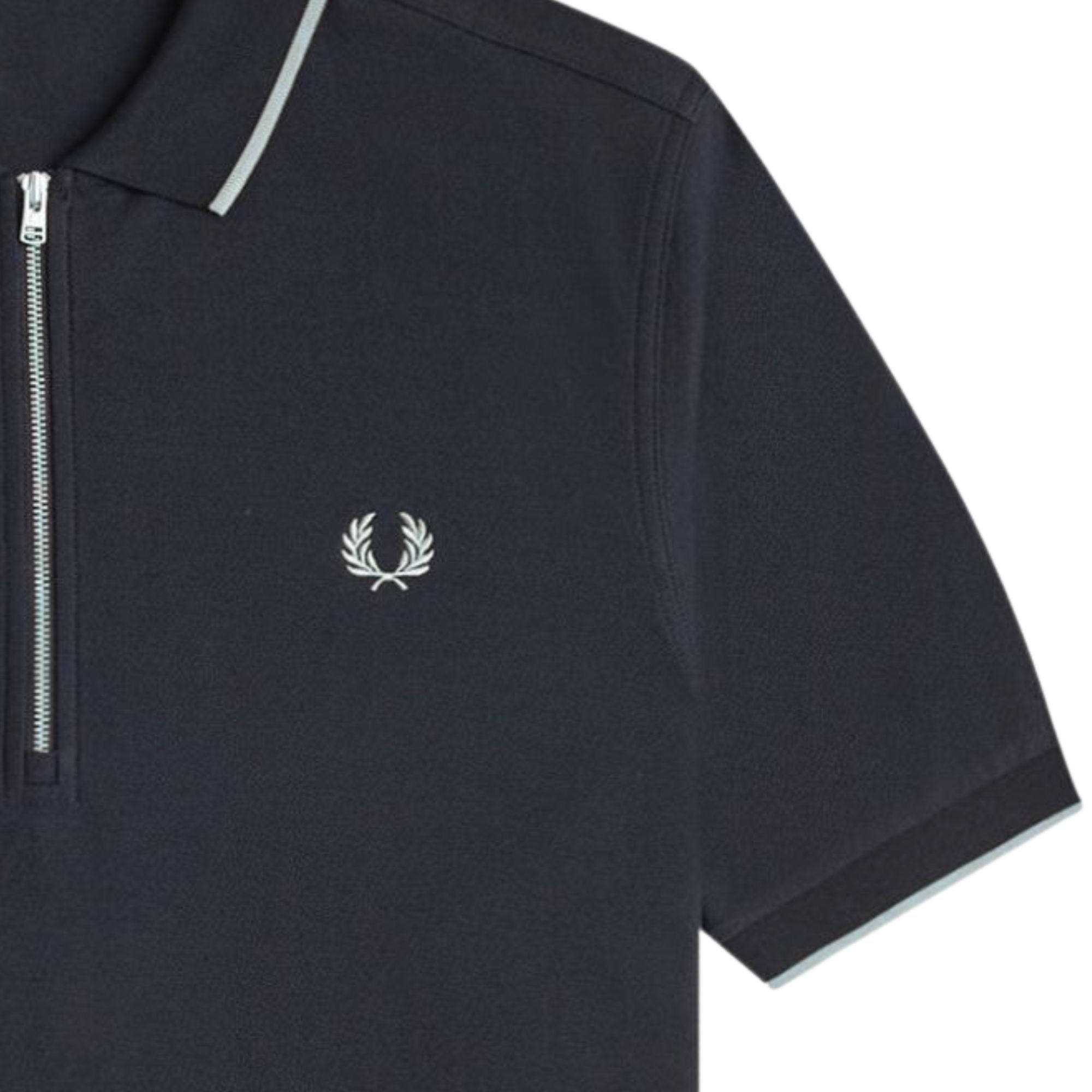 Crepe Pique Polo Shirt - Navy