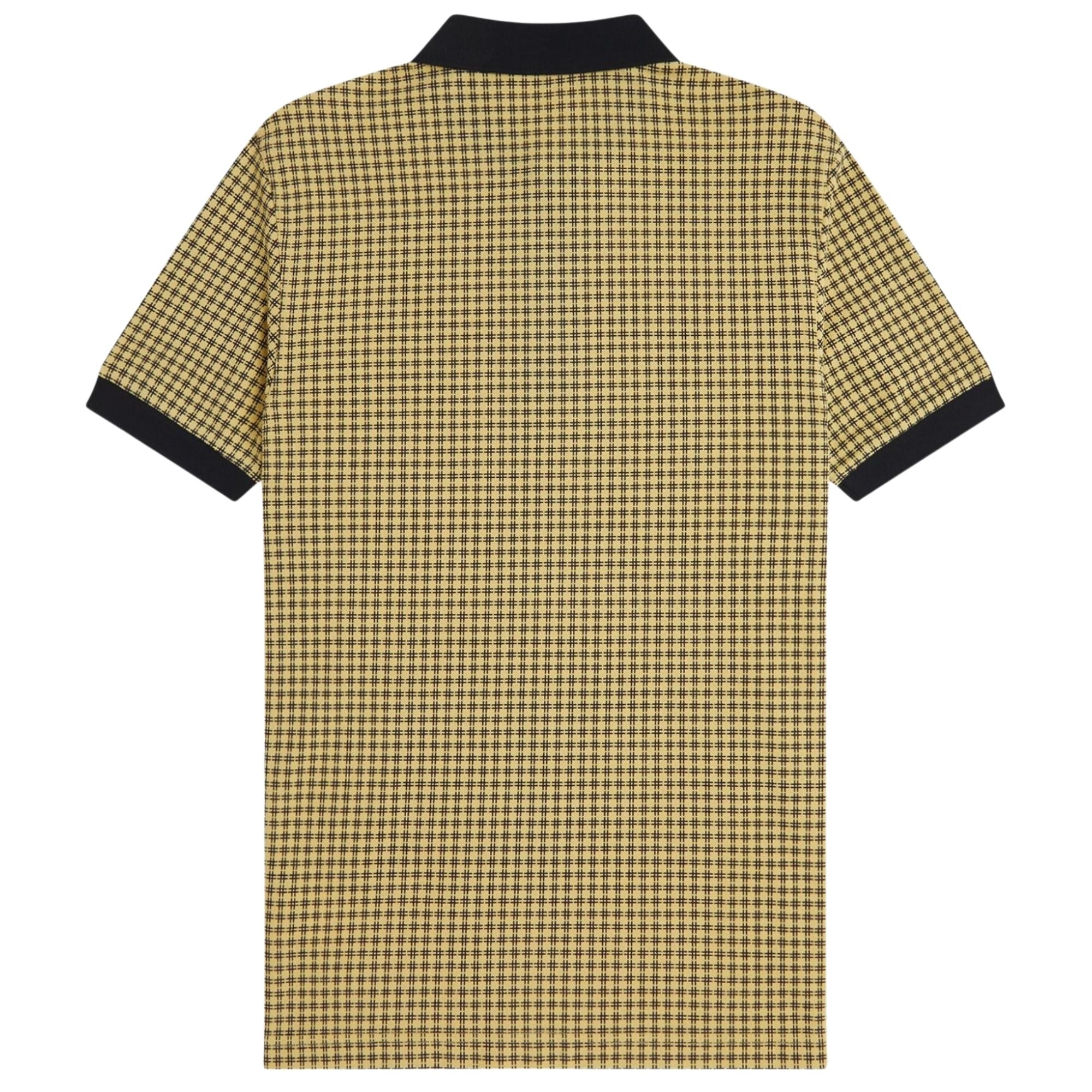 Cross Print Polo Shirt - Black