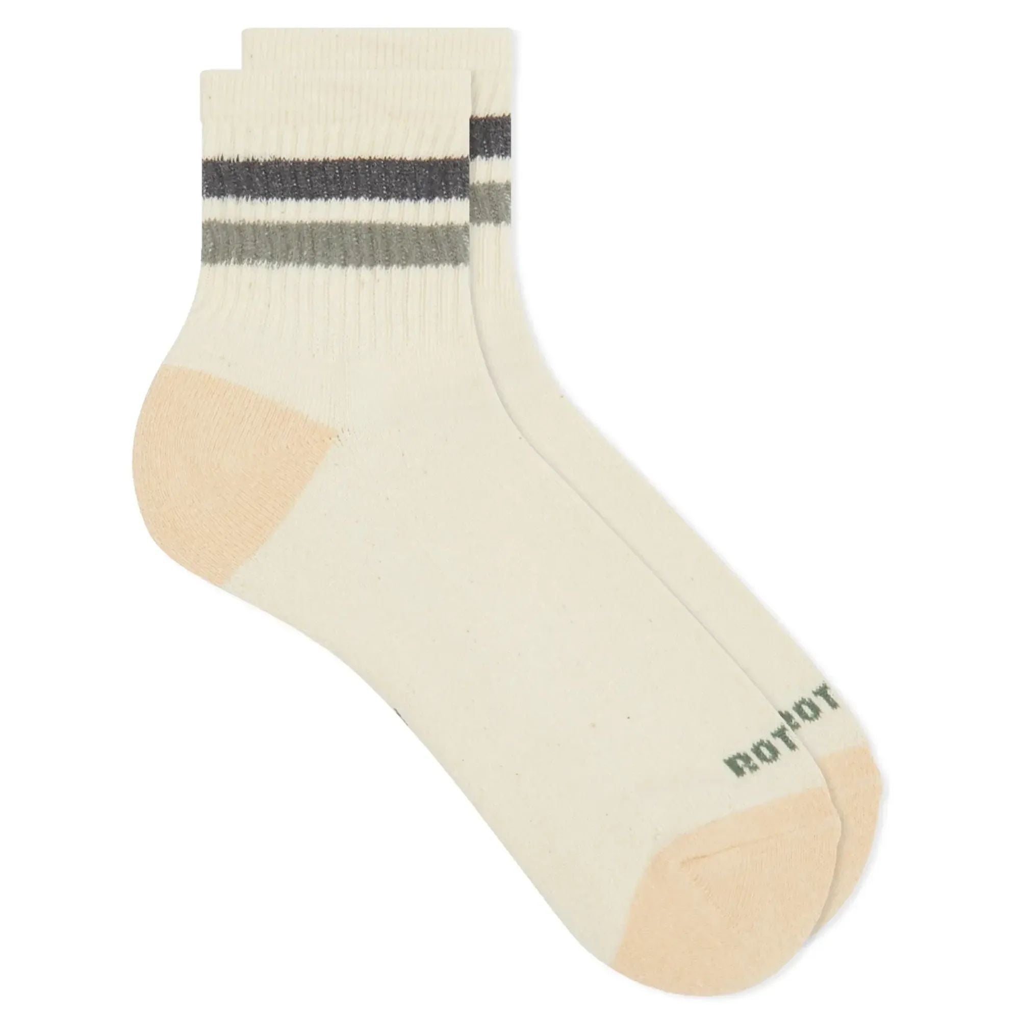 Retro Athletic Ankle Socks - Charcoal
