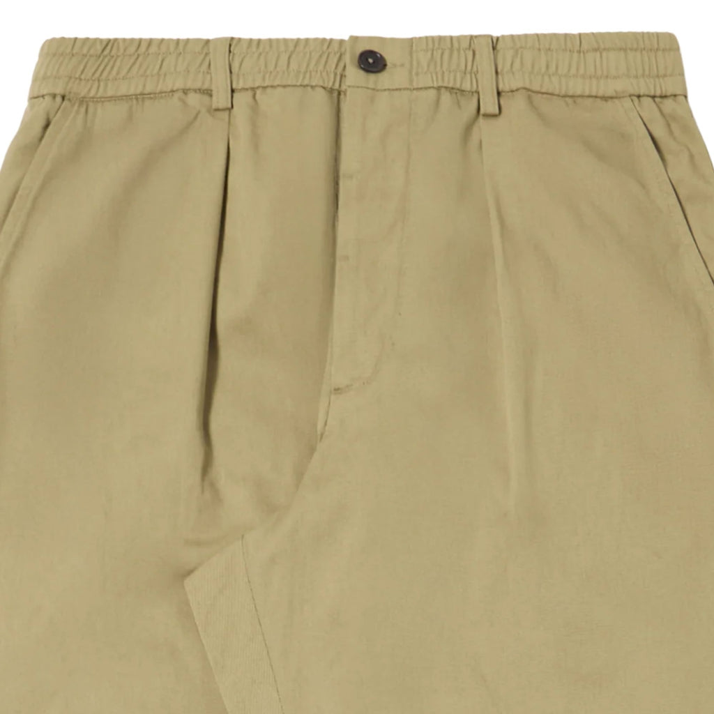 Twill Pleated Track Pant - Sand