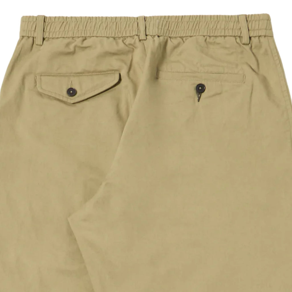 Twill Pleated Track Pant - Sand