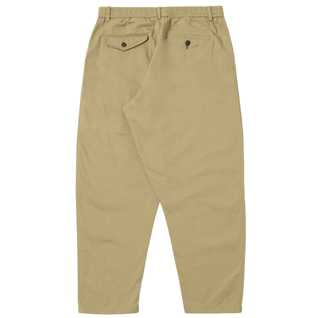 Twill Pleated Track Pant - Sand
