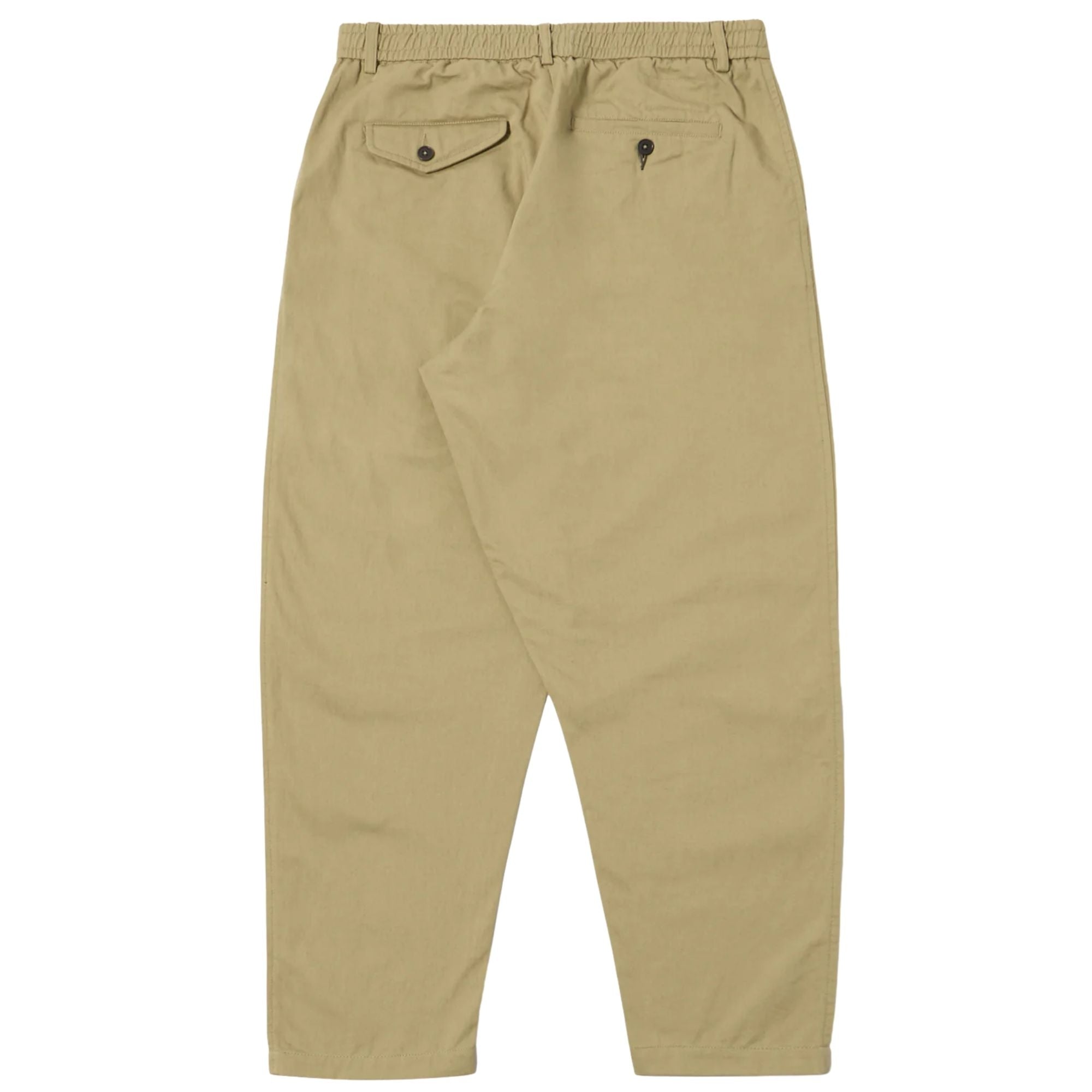 Twill Pleated Track Pant - Sand