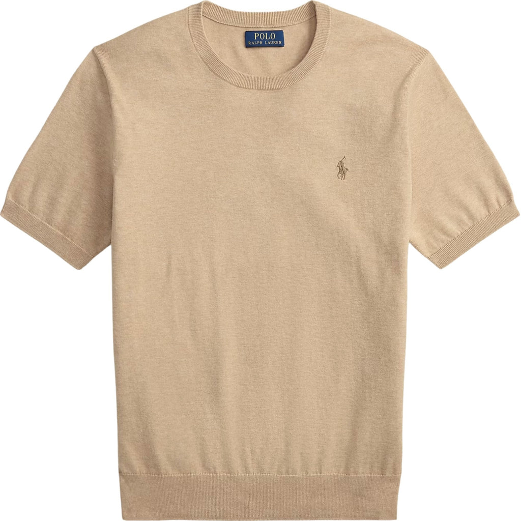 Crewneck Short-Sleeve Knit - Brown