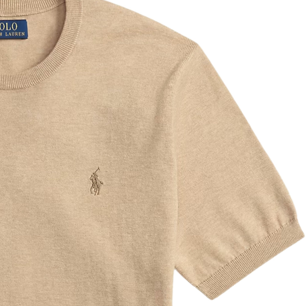 Crewneck Short-Sleeve Knit - Brown