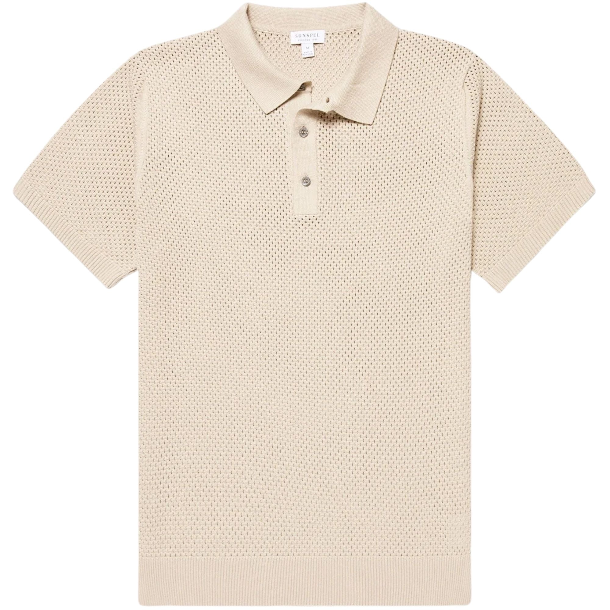 Sunspel Mesh Polo - Hazelwood – Stuarts London
