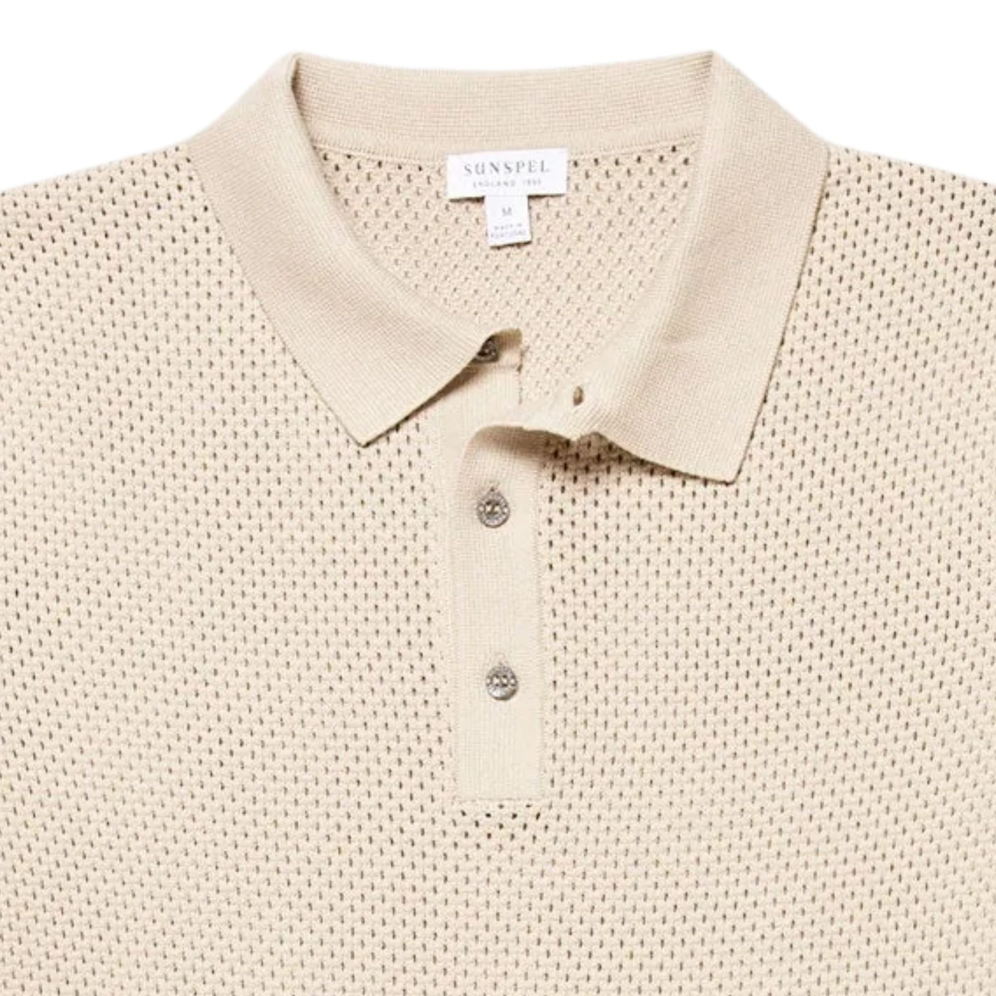 Sunspel Mesh Polo - Hazelwood – Stuarts London