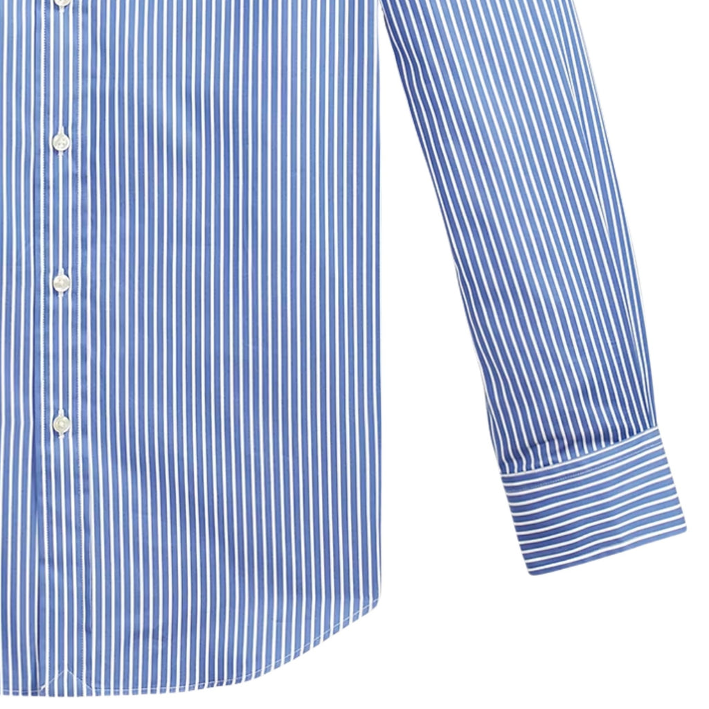 Striped Poplin Shirt -  Blue Stripe