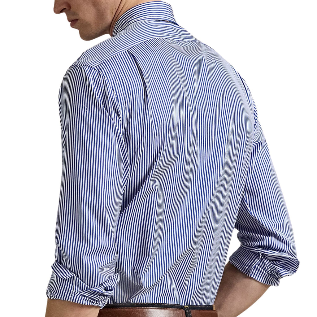 Striped Poplin Shirt -  Blue Stripe