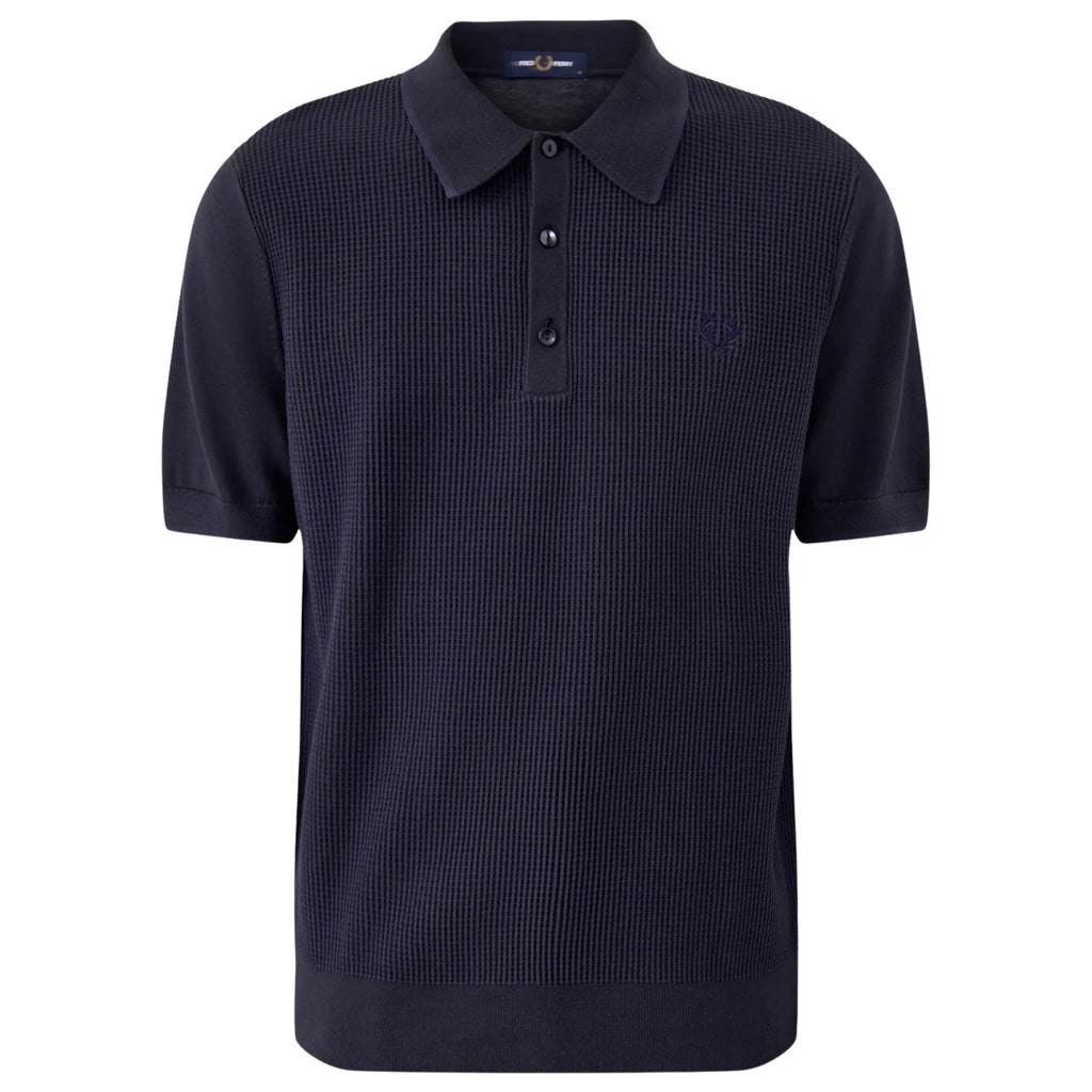 Tonic Waffle Knitted Shirt - Navy