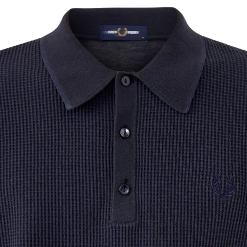 Tonic Waffle Knitted Shirt - Navy