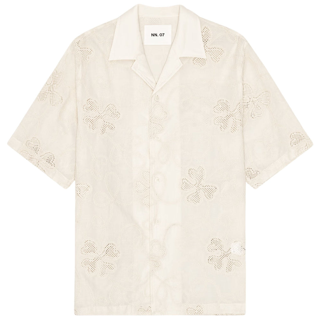 Ben Embroidery Shirt - Ivory