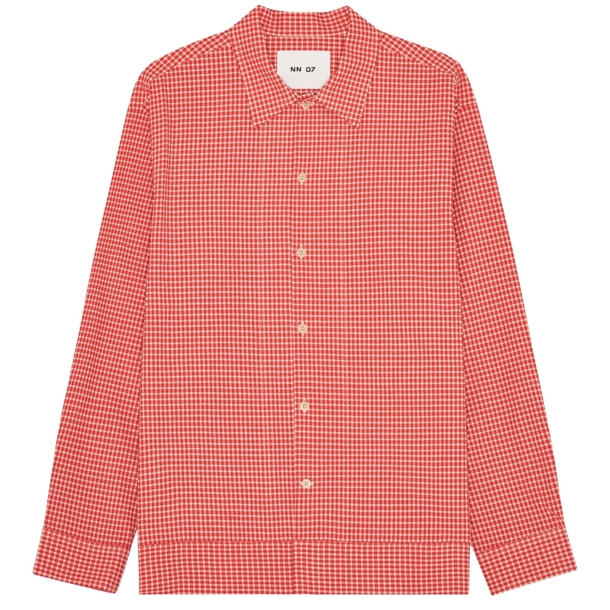 Reed Seersucker Overshirt - Chili Glow