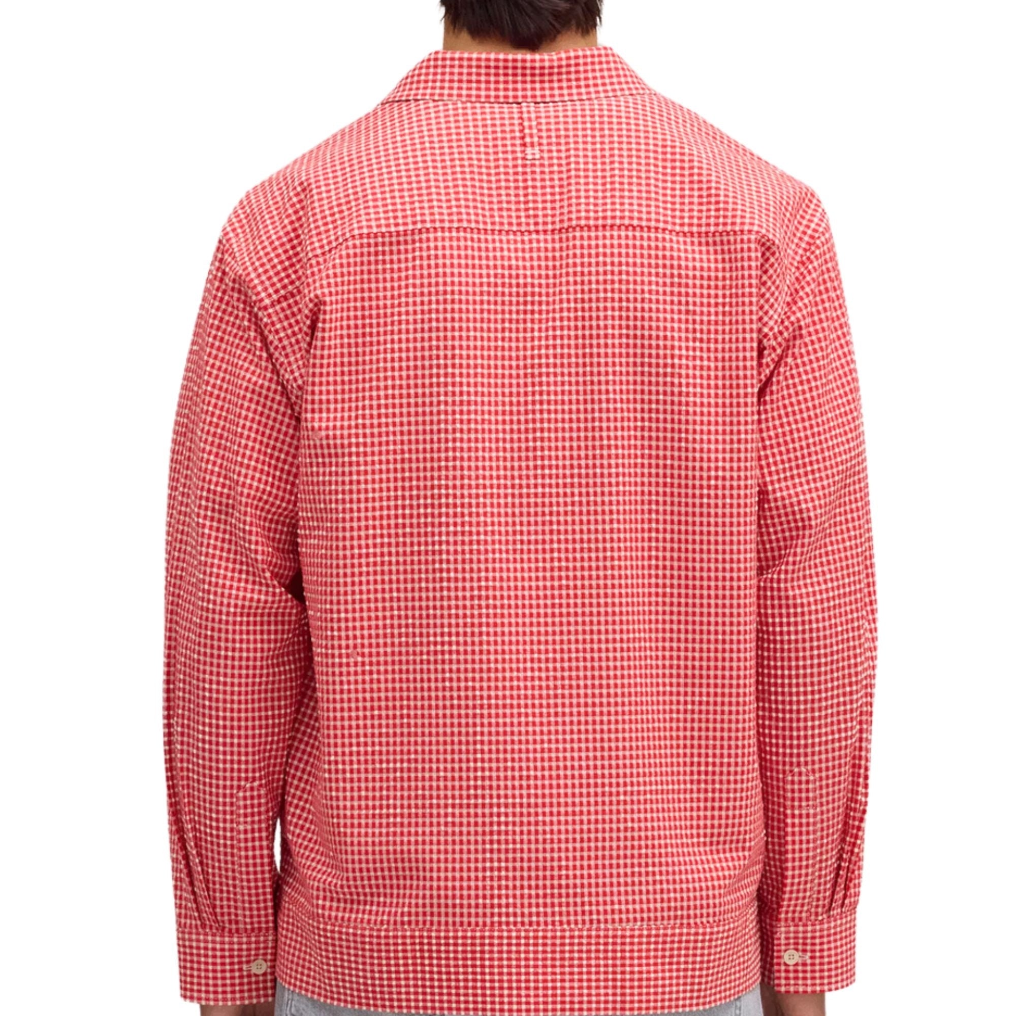 Reed Seersucker Overshirt - Chili Glow