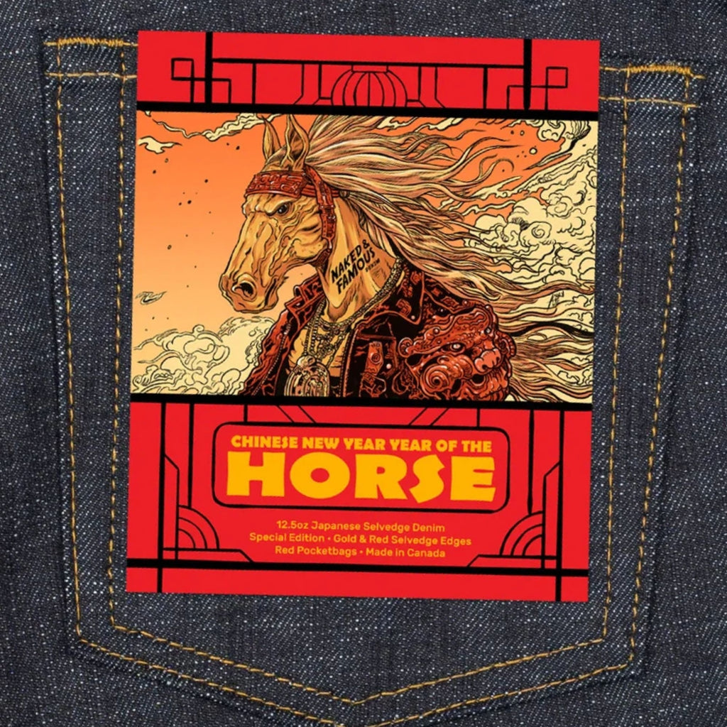 Weird Guy Chinese New Year - Year Of The Horse Selvedge - Indigo