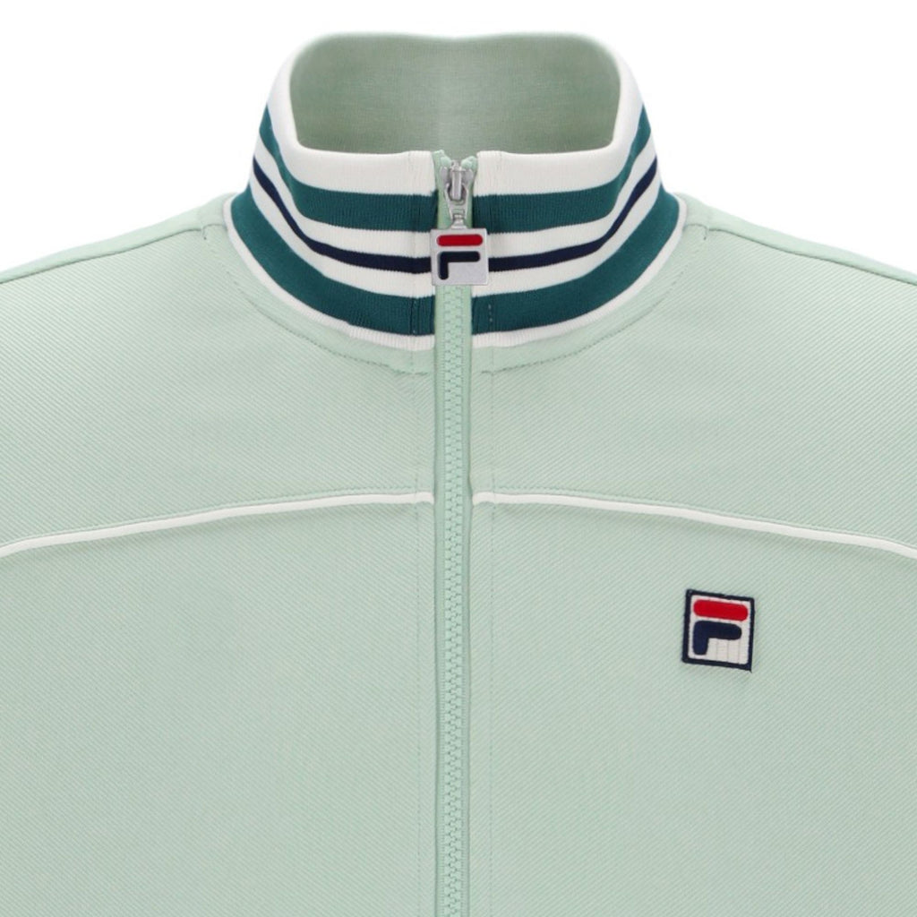 Fila Vintage Federico Tipped Neck Track Jacket - Surf Spray