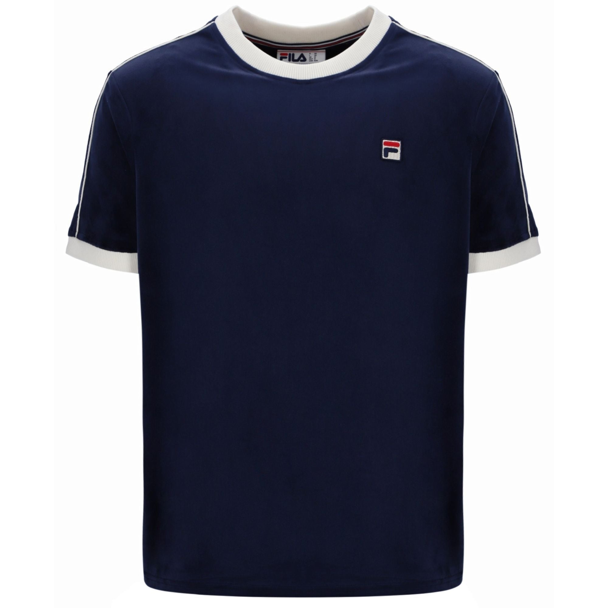 Basilio Velour T-Shirt - Fila Navy