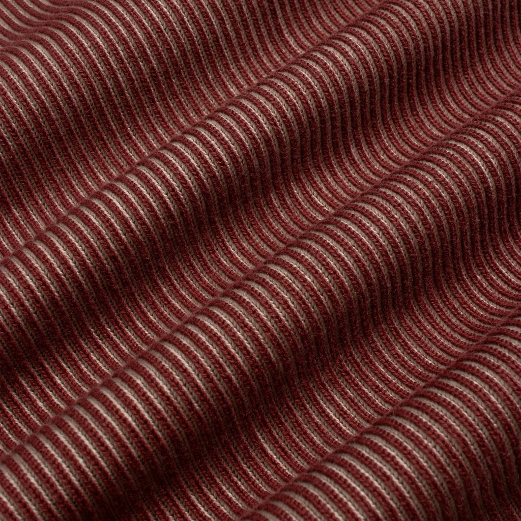 Velzy Helio Stripe Knit Shirt - Red/Sand