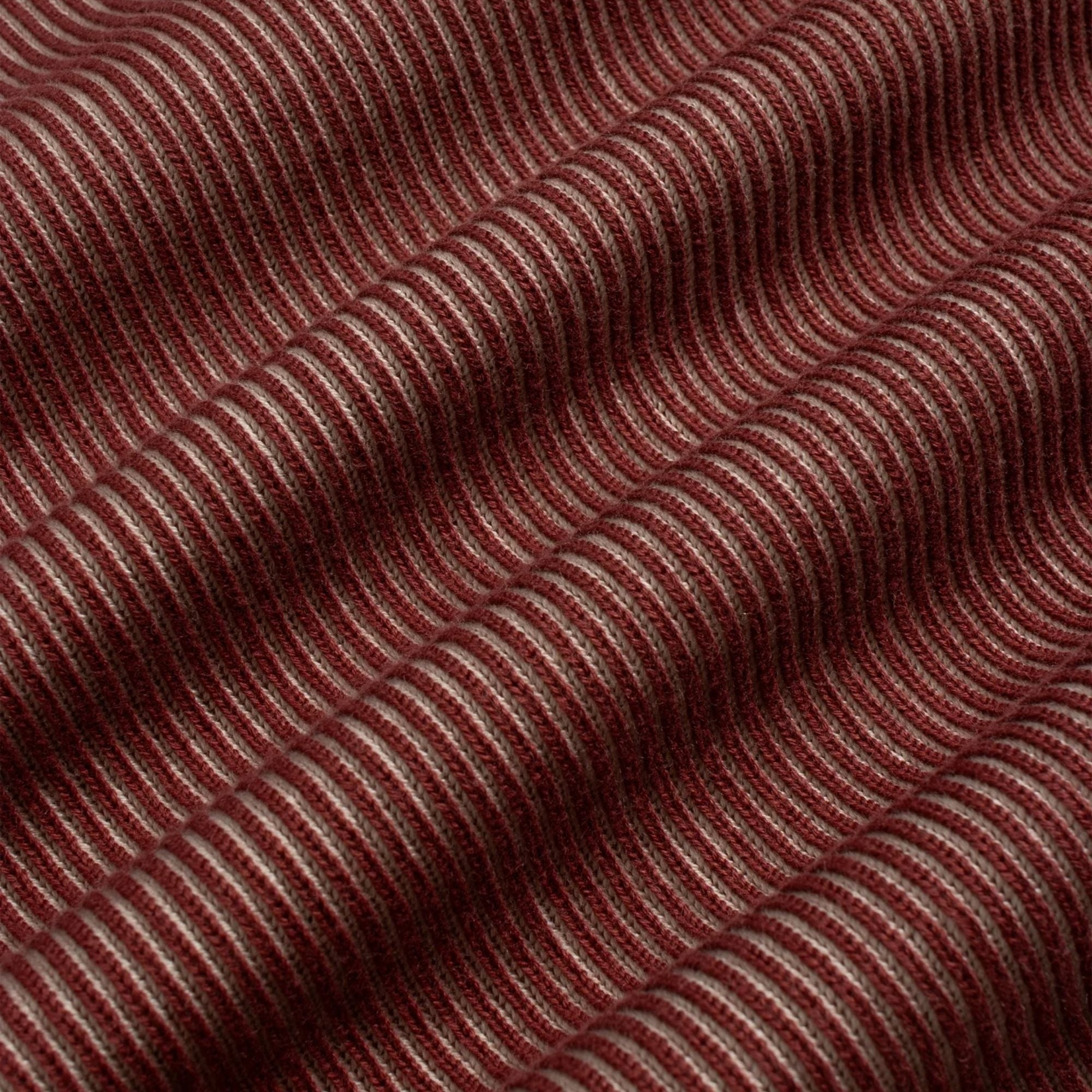 Velzy Helio Stripe Knit Shirt - Red/Sand