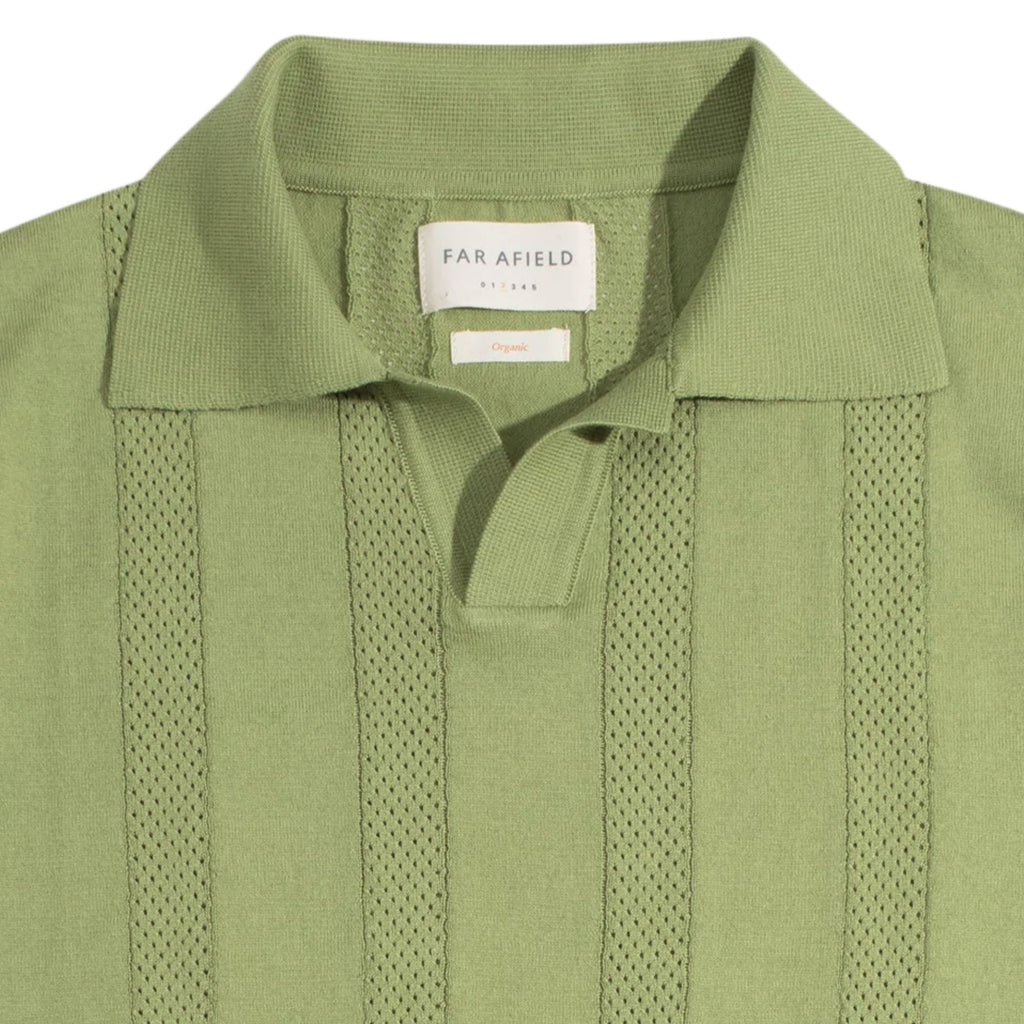 Clifford Open-Knit Polo - Perf Green