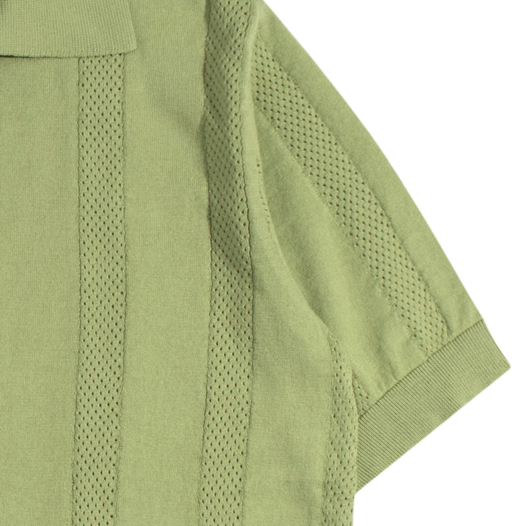 Clifford Open-Knit Polo - Perf Green