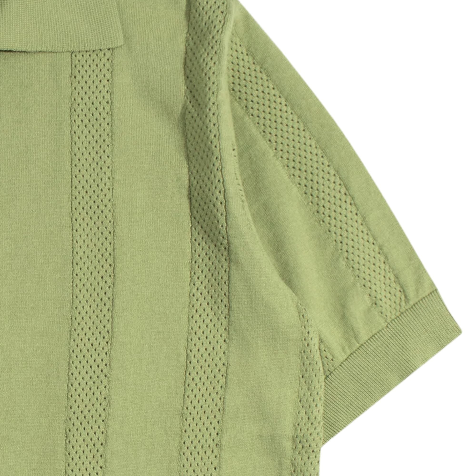 Clifford Open-Knit Polo - Perf Green