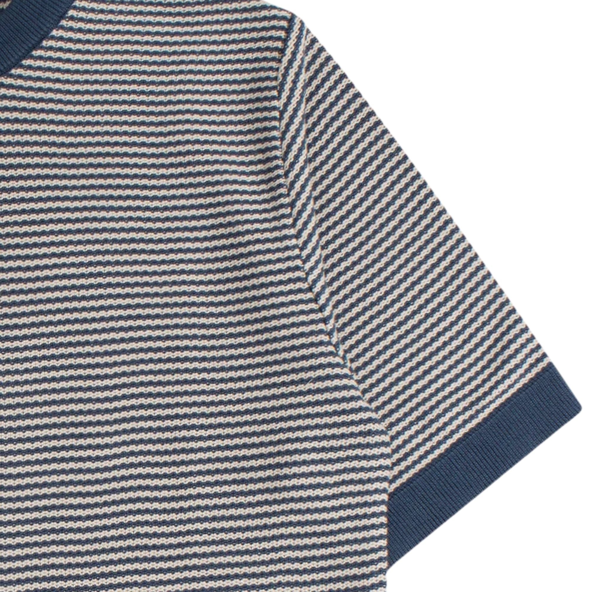 Newport Knit T-Shirt - Blue/Sand